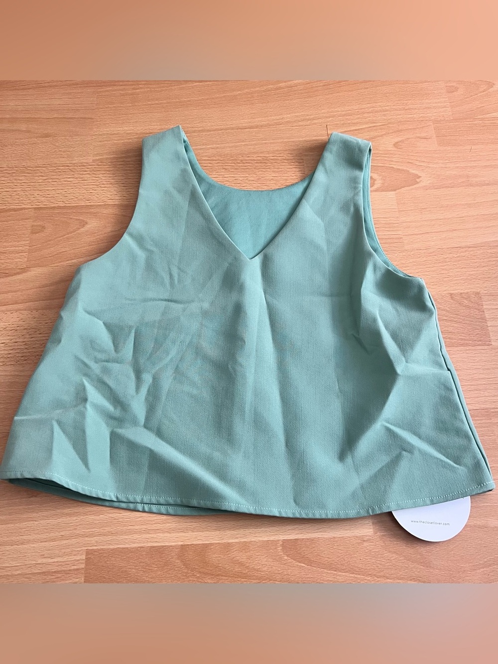 BNWT The Closet Lover — Mint Green Sleeveless V-Neck Top